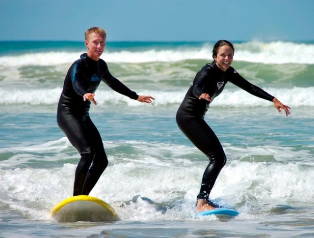  First surf lessons